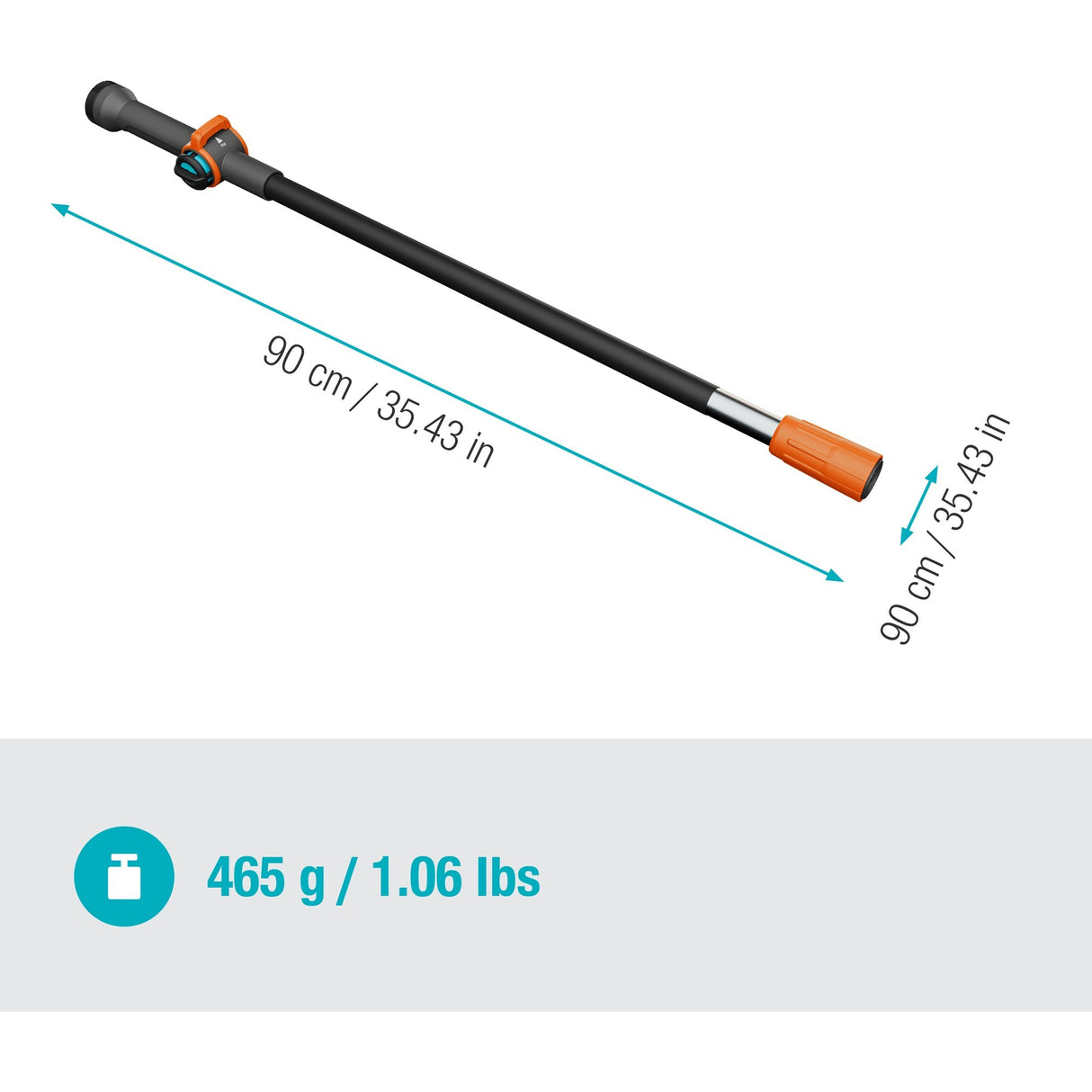 Gardena Cleansystem Steel S, 90 cm