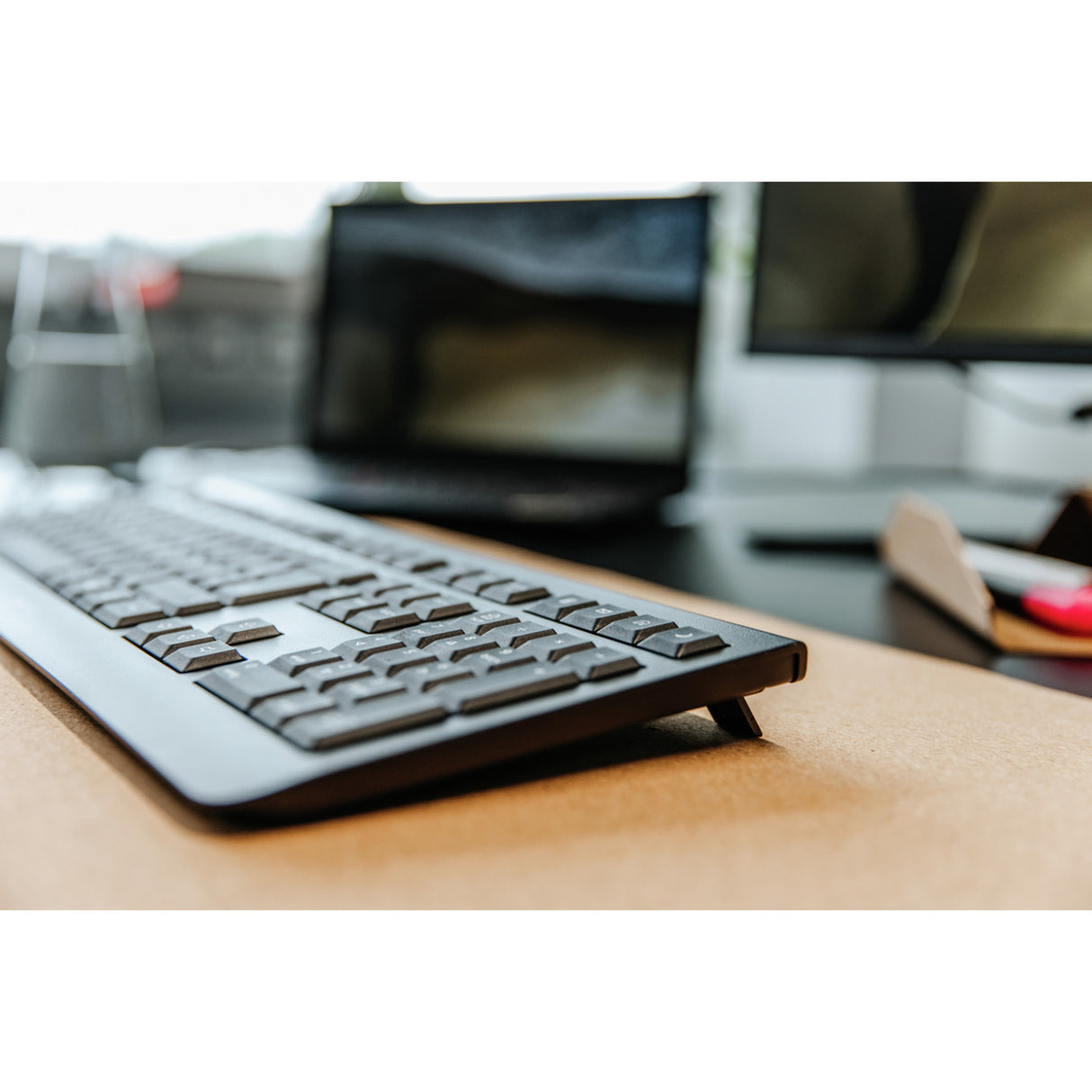 Cherry kw 3000, teclado (preto, layout eu (qwerty), cúpula de borracha, 2,4 GHz)