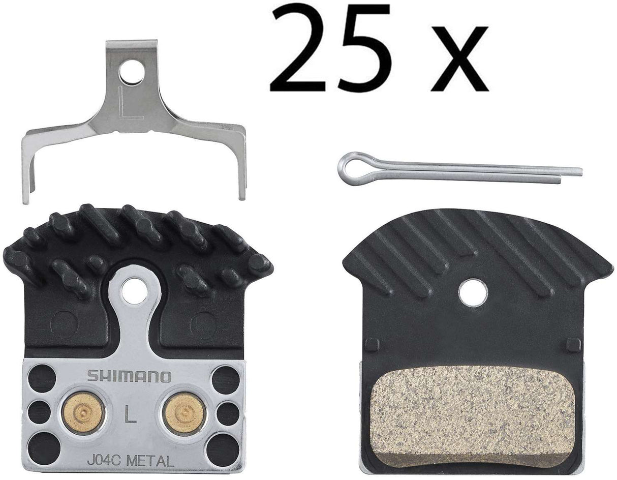 Shimano disc brake pads j04c disc br.pad shim.j04c metal 25 pairs
