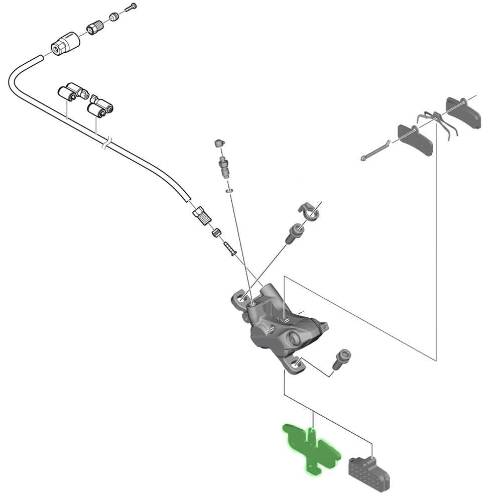 Shimano pad spacer for br-mt520