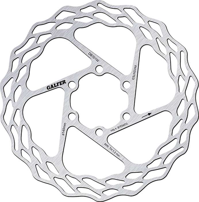 Galfer bike wave® fixed road 6-bolt disc rotor