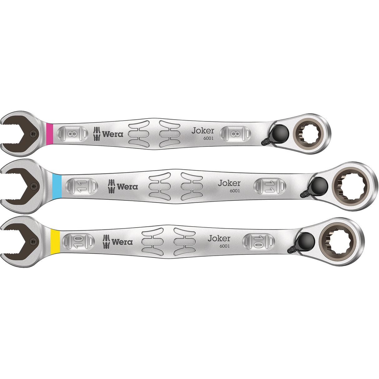 Wera 9733 schuimrubberen inzetstuk met 6001 joker switch set 1, 11‑delig moersleutel (zwart grijs)