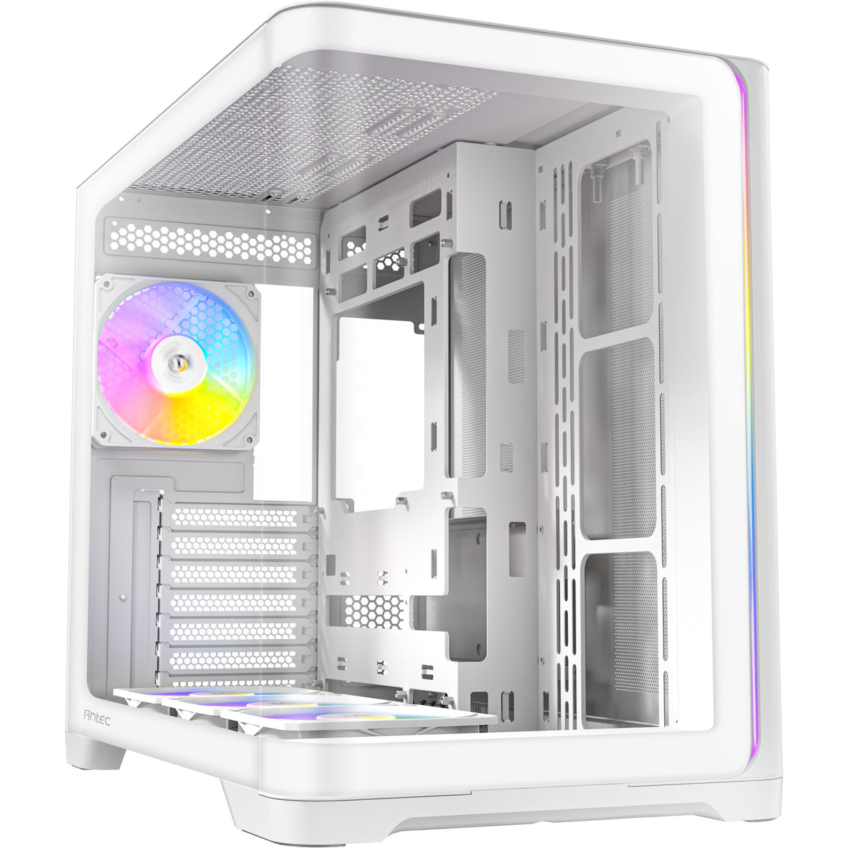 Caixa de torre midi Antec c5 curve argb (branca | 2x USB-A | 1x USB-C | vidro temperado)