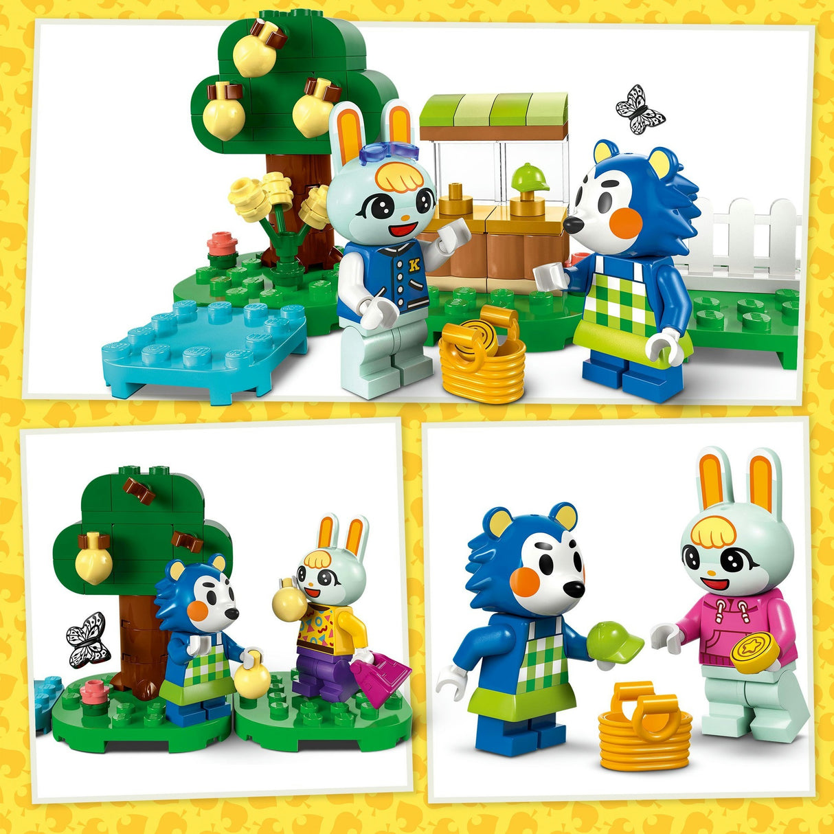 Lego animal crossing 77055 gabių seserų siuvimo parduotuvė