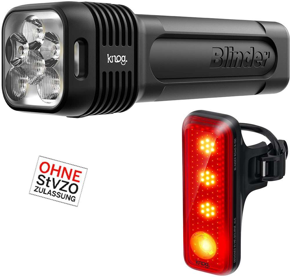Knog blinder 1300 + blinder road 150 twinpack lighting set
