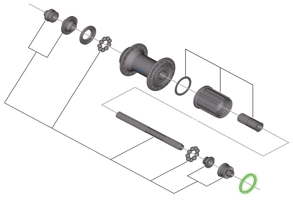 Shimano low spacer 1.85mm for 10-speed cassettes