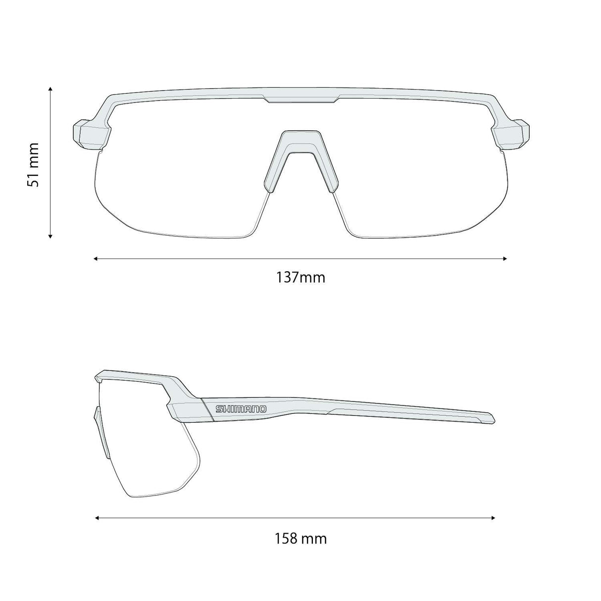 Shimano twinspark white - sports glasses
