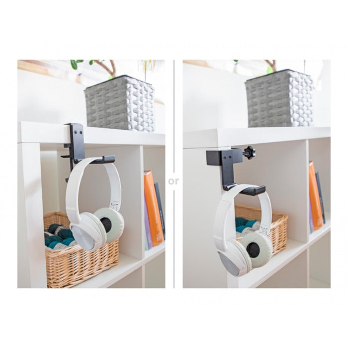 Delock justerbar hörlurar för bordsmontering