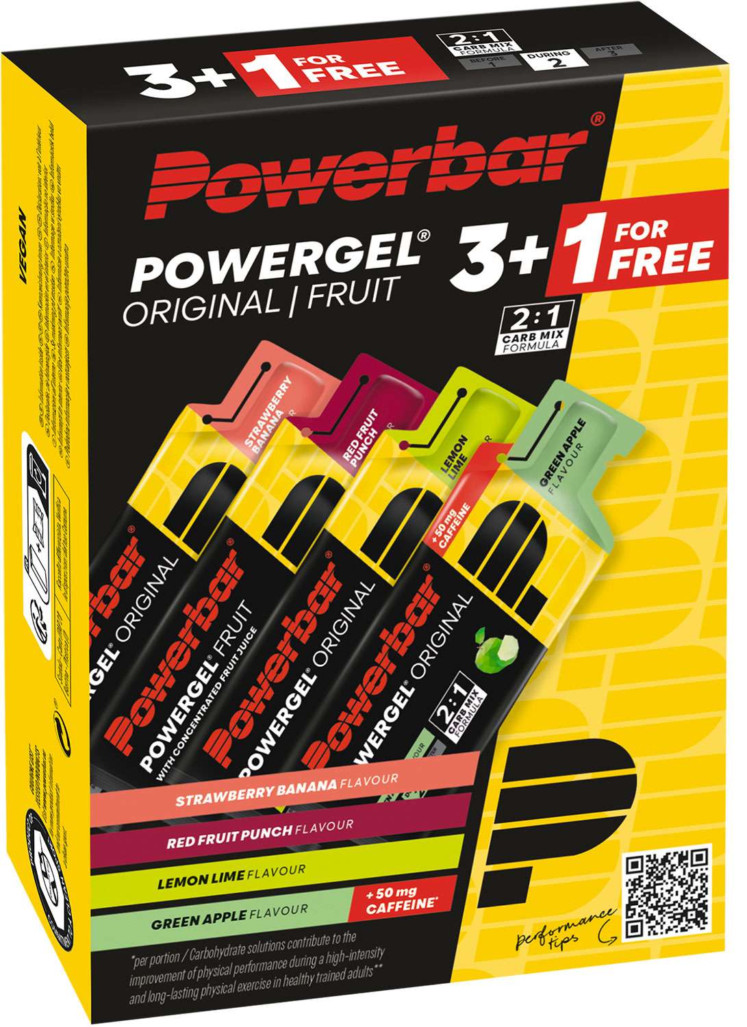 Powerbar powergel original multiflavour 3+1