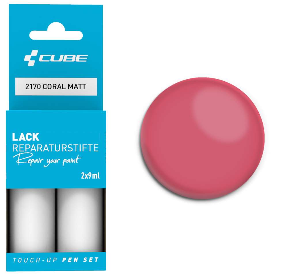 Cube touch-up pen set coral matt