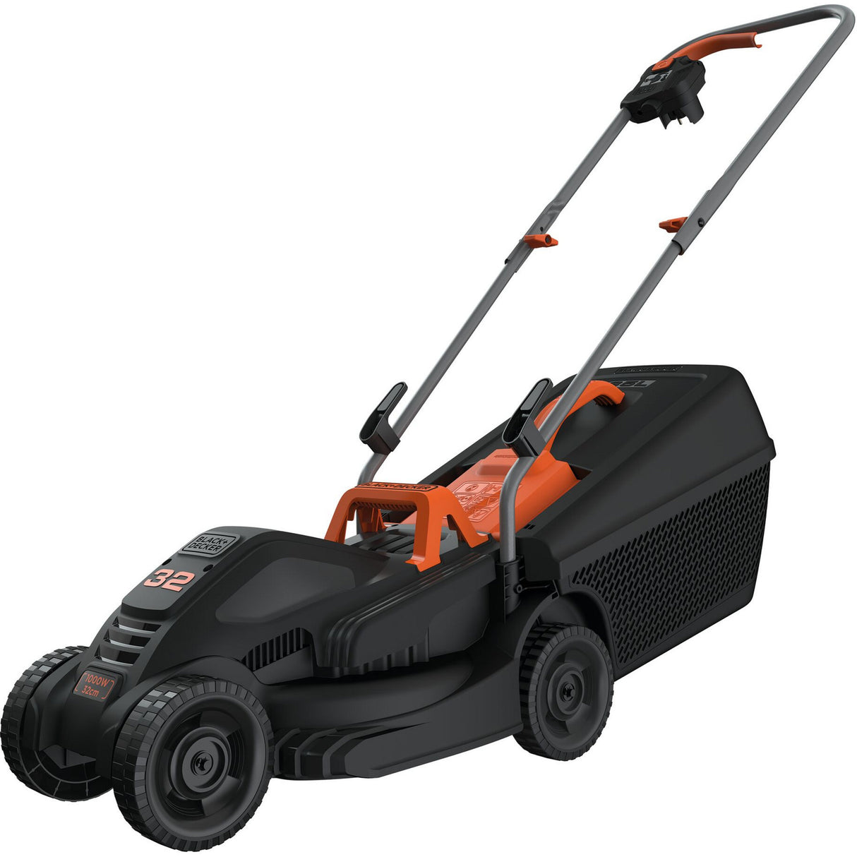 Black+decker 1000w 32cm grasmaaier + 250w grastrimmer (zwart oranje, gazons tot 250m²)