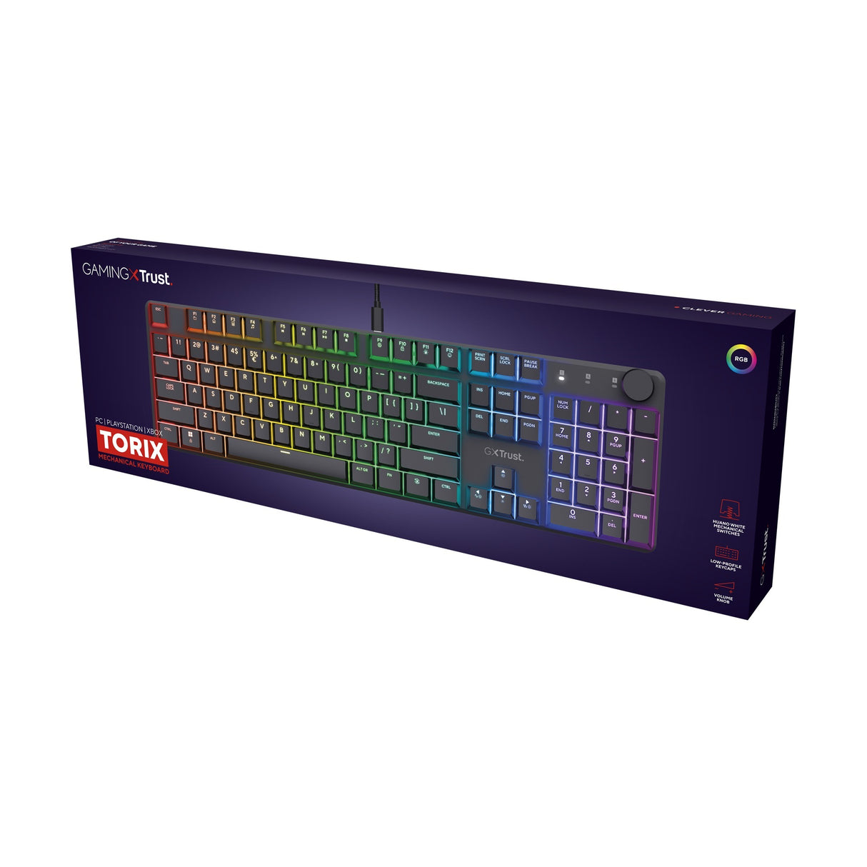 Trust GXT 866 Torix Teclado mecánico para juegos de alta calidad