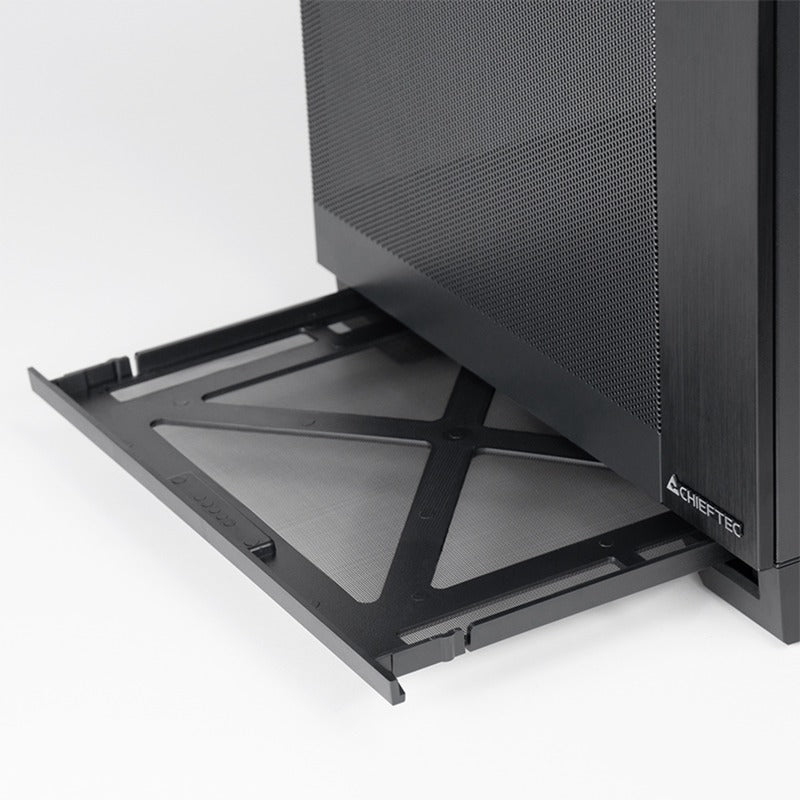 Caixa Chieftec Visio Air Midi Tower (preta | 2x USB-A | 1x USB-C | vidro temperado)