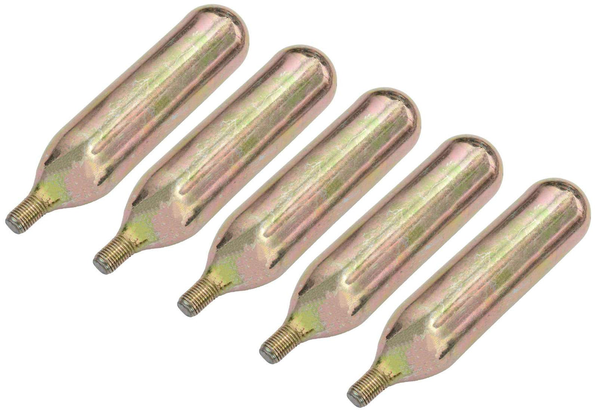 Radon co2 cartridge 38g with thread, pack of five