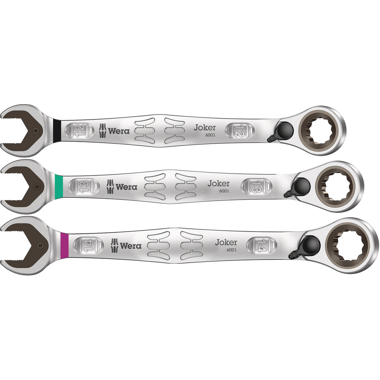 Wera 9733 schuimrubberen inzetstuk met 6001 joker switch set 1, 11‑delig moersleutel (zwart grijs)