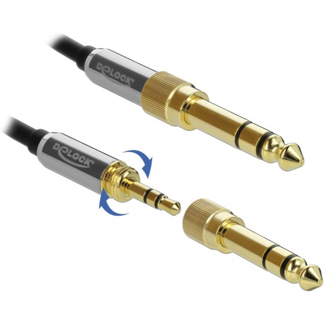 Stereo kabel Delock 3,5 mm 3 pin pins> 3,5 mm 3 pin-st