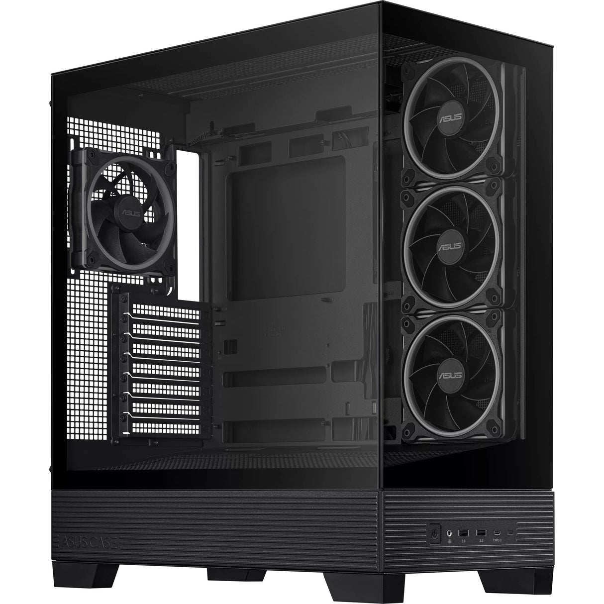 Asus a31 plus midi tower behuizing (zwart | 2x usb-a | 2x usb-c | tempered glass)