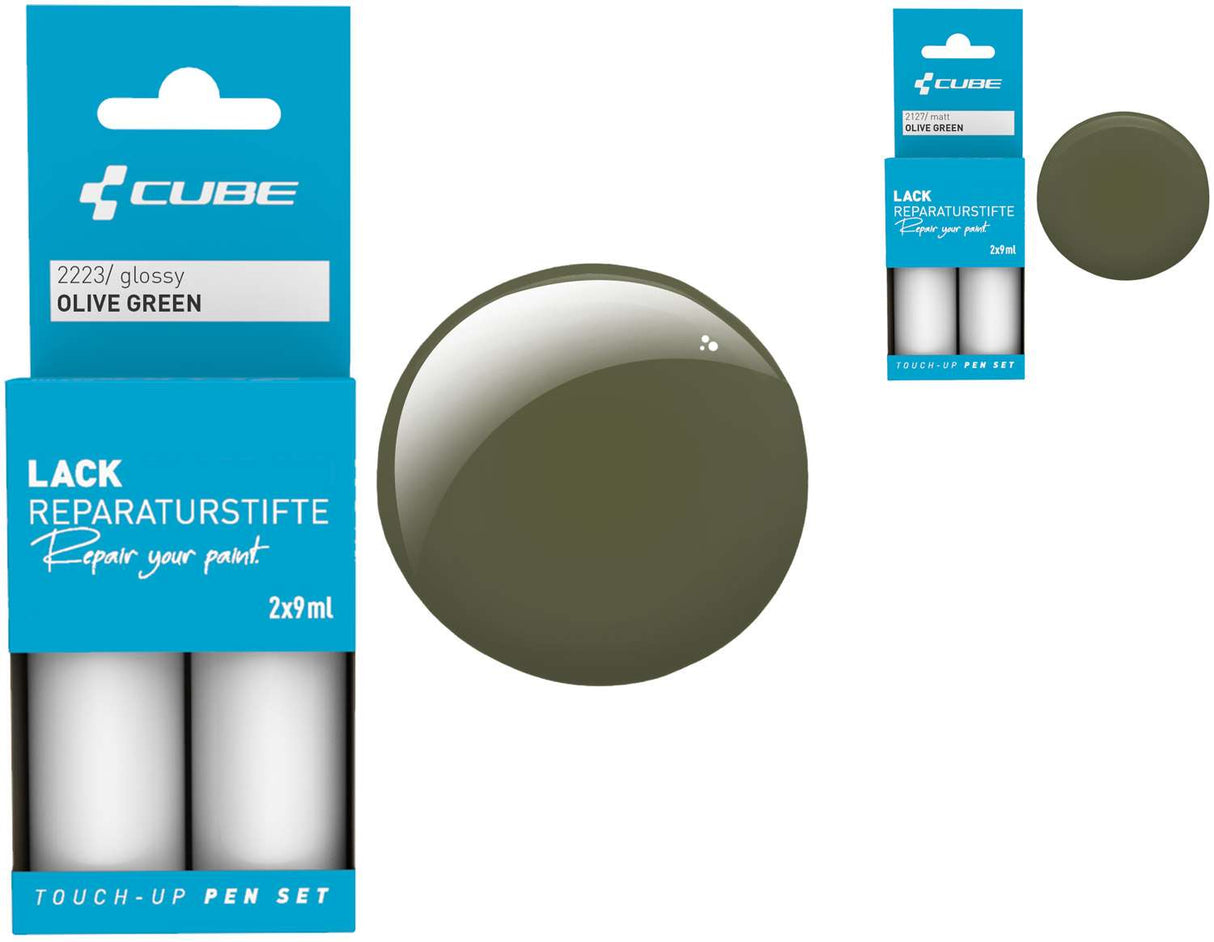 Cube touch-up pen set olive green