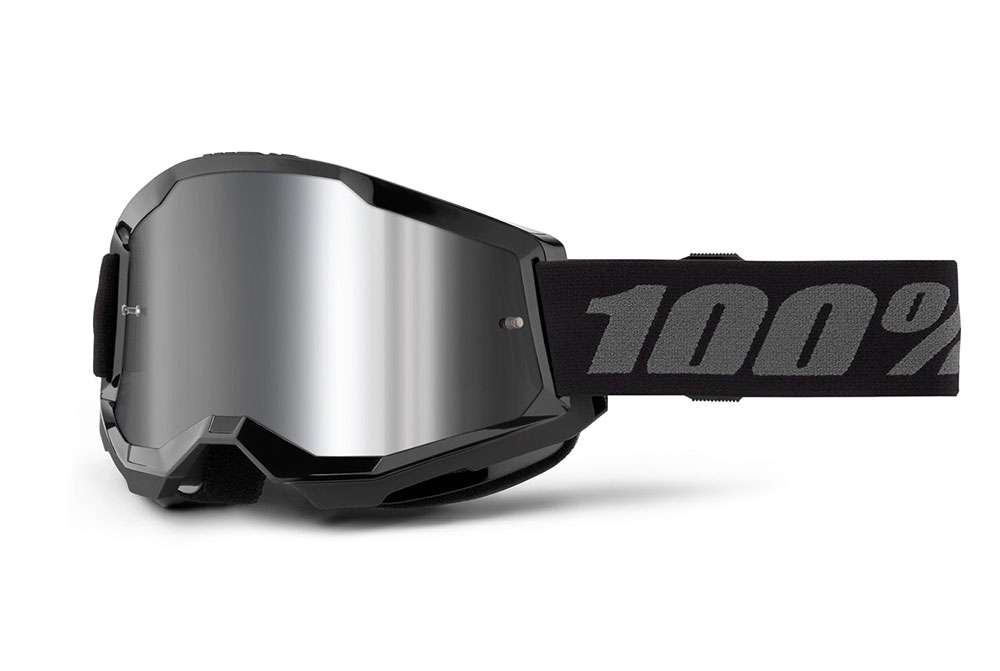 100% strata 2 (mirror lens fa23) black - goggle
