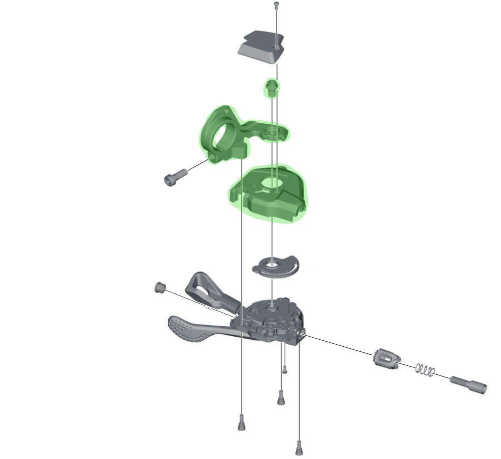 Shimano base cover unit sl-m8000 without indicator left