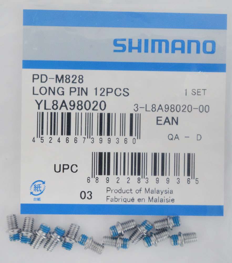Shimano replacement pins for pd-m828 m8040 long (12 pieces)