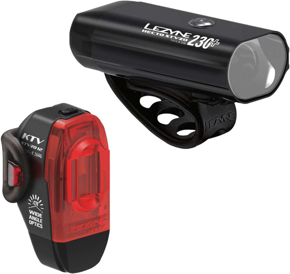 Lezyne hecto 230+ ktv stvzo lighting set