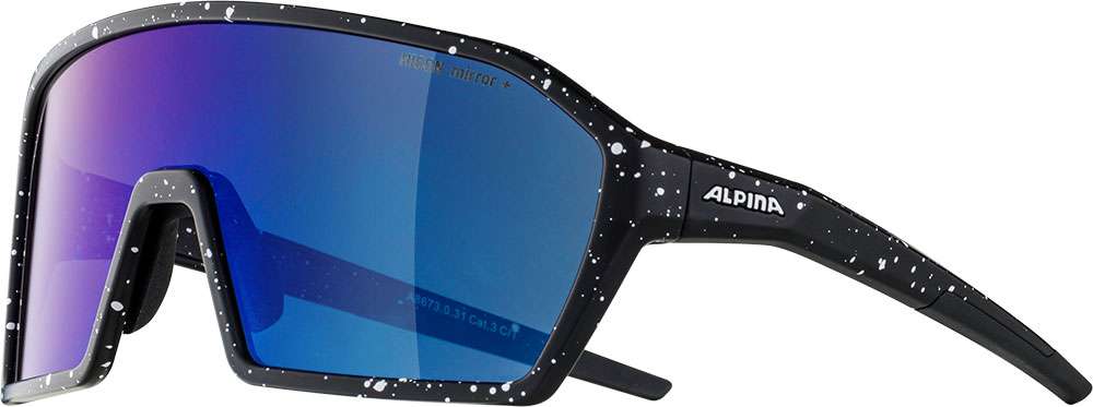 Olympic sportswear alpina sports glasses ram q-lite blue mirror lens black