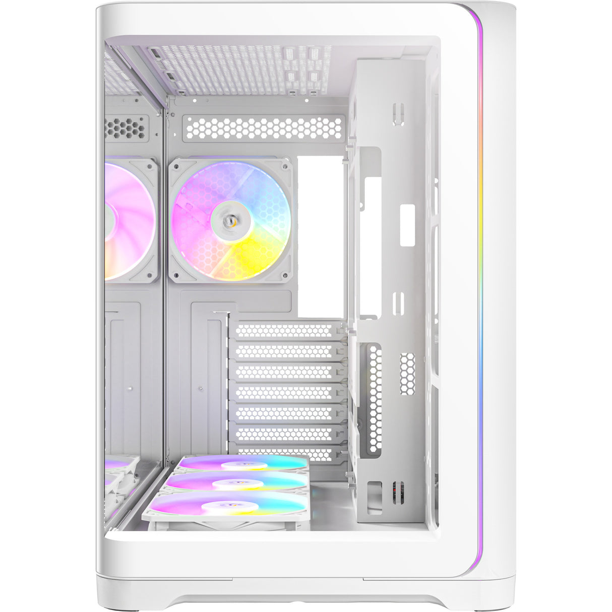 Caixa de torre midi Antec c5 curve argb (branca | 2x USB-A | 1x USB-C | vidro temperado)