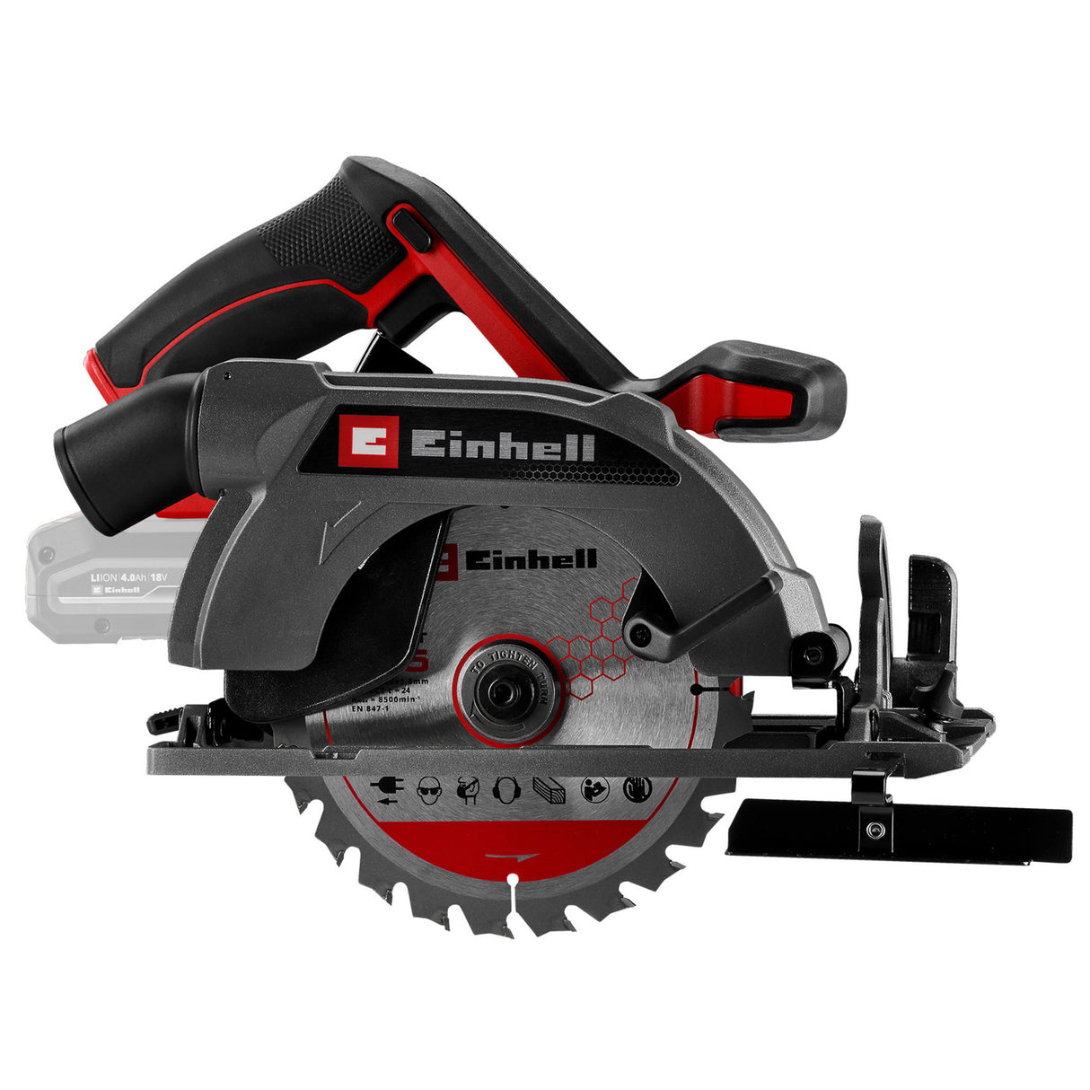Einhell accucirkelzaag te-cs 18 150-2 li - solo handcirkelzaag (rood zwart, power x-change, accu en oplader niet inbegrepen)