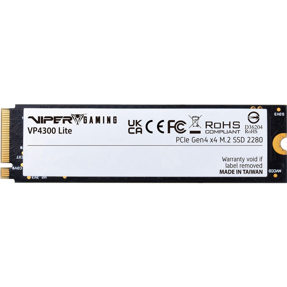 Patriot vp4300 lite 4 tb ssd (zwart, pcie 4.0 x4, nvme 2.0, m.2 2280)