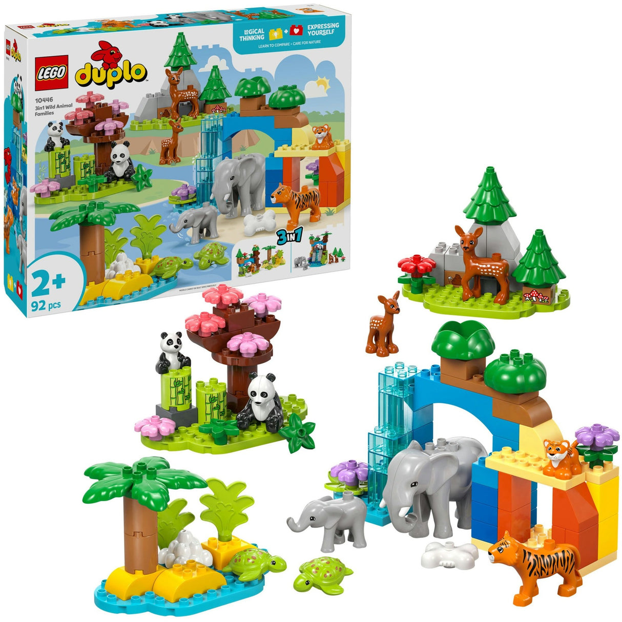 Lego duplo town 10446 3 в 1 семейства диви животни