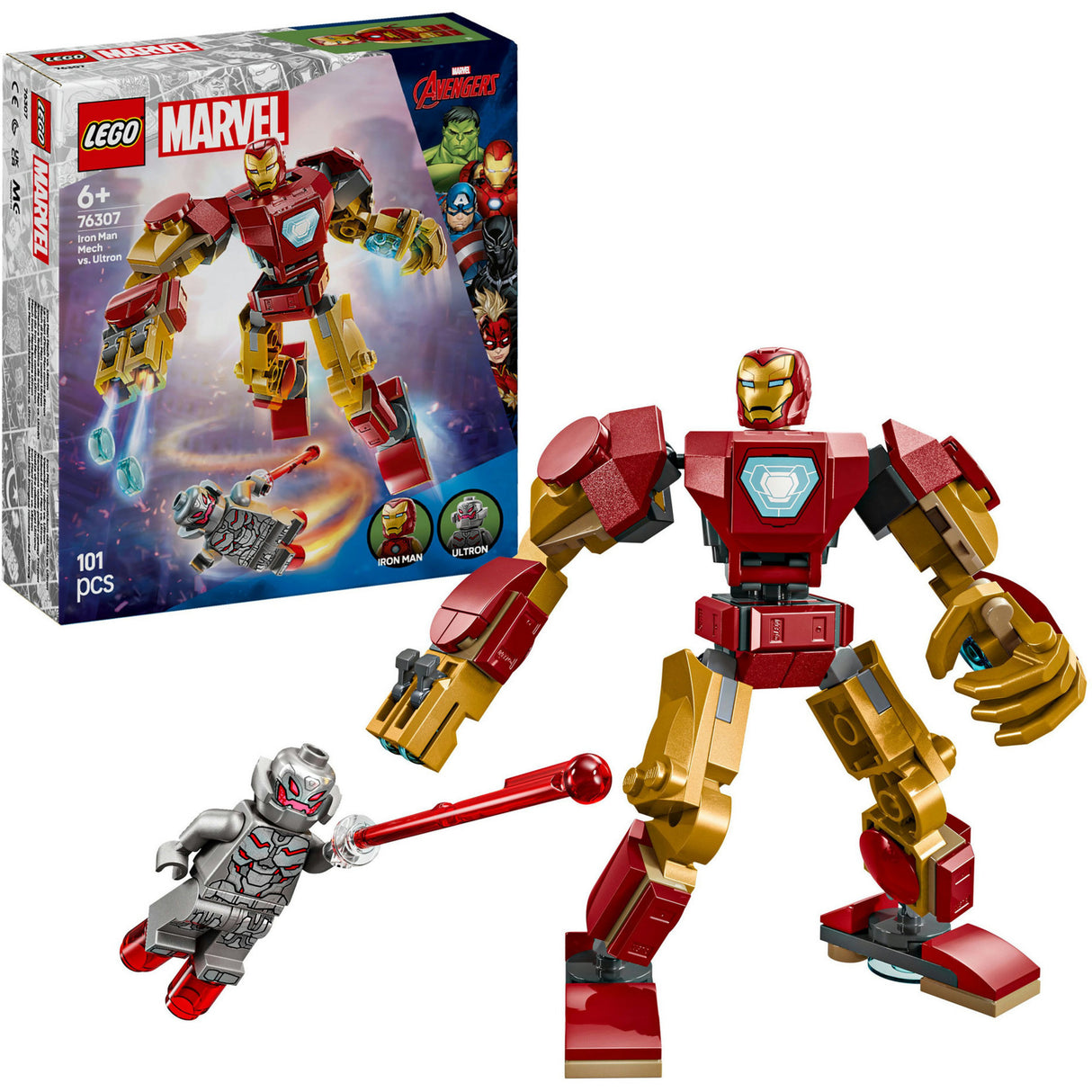 Lego superhjältar 76307 iron man mech vs. Ultron