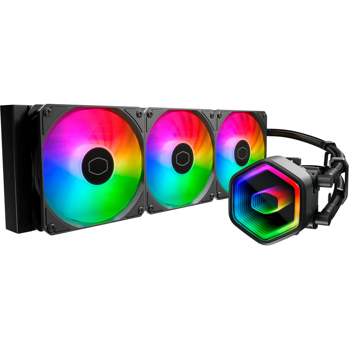 Cooler master mlw-d36m-a18pa-r1 masterliquid 360 core ii argb, 360mm radiator, 3x 120mm argb gen 2