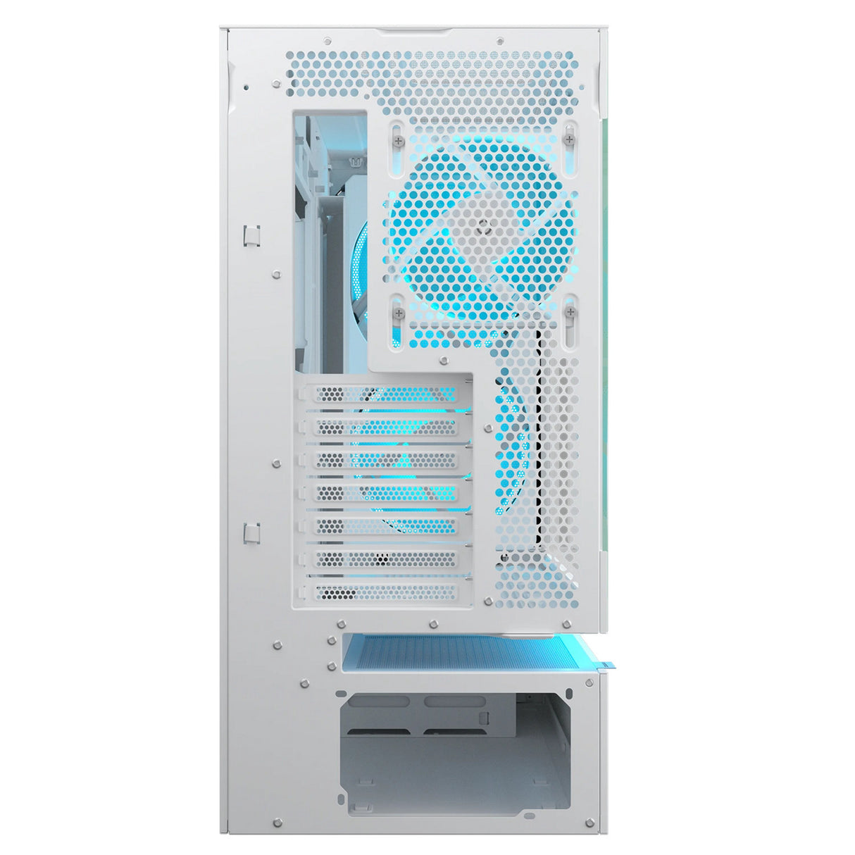 Cougar cfv235 mesh midi tower behuizing (wit | 2x usb-a | 1x usb-c | rgb | tempered glass)