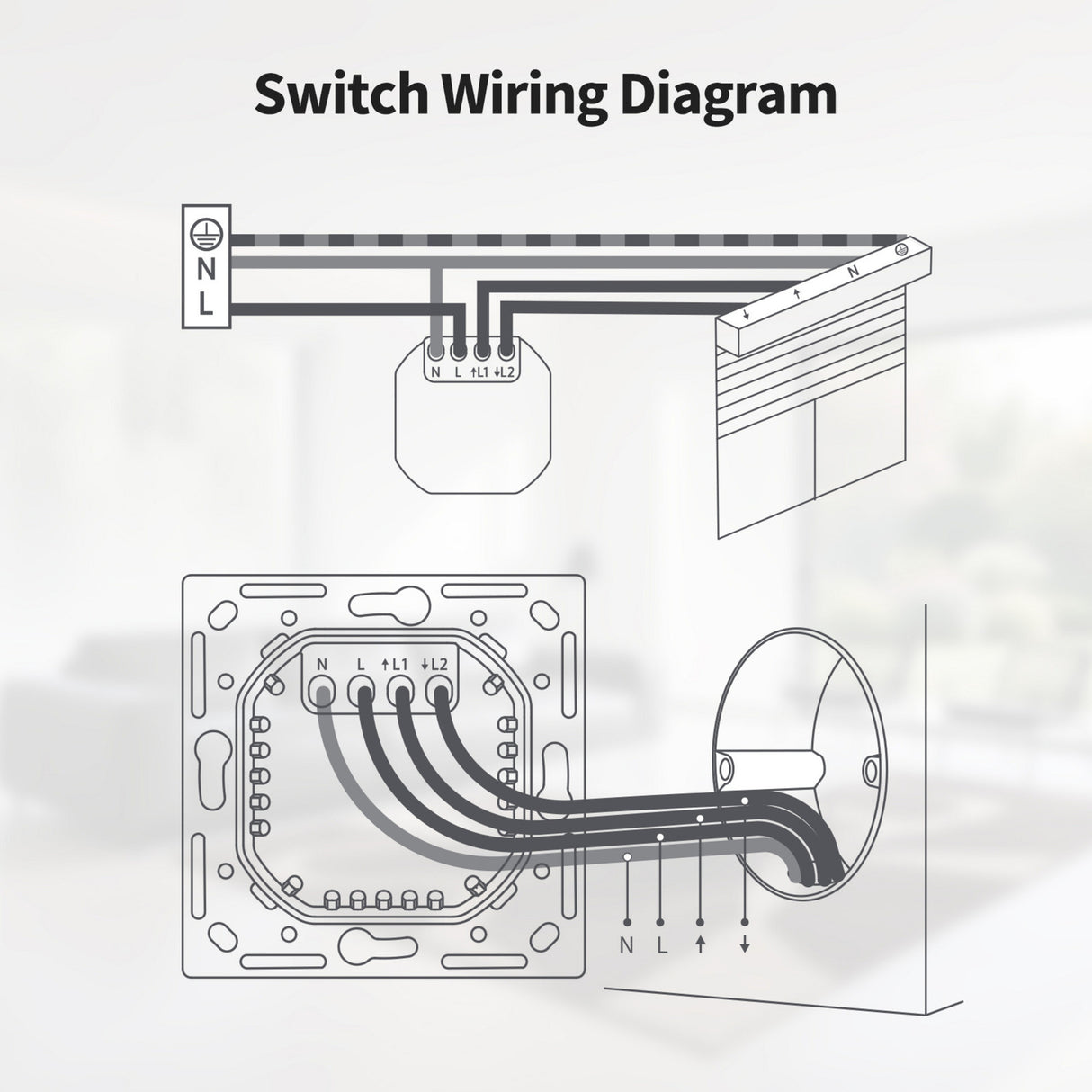 Aqara shutter switch h2 kit schakelaar