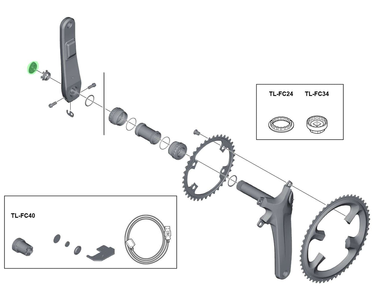 Shimano outer cap for fc-r9100-p