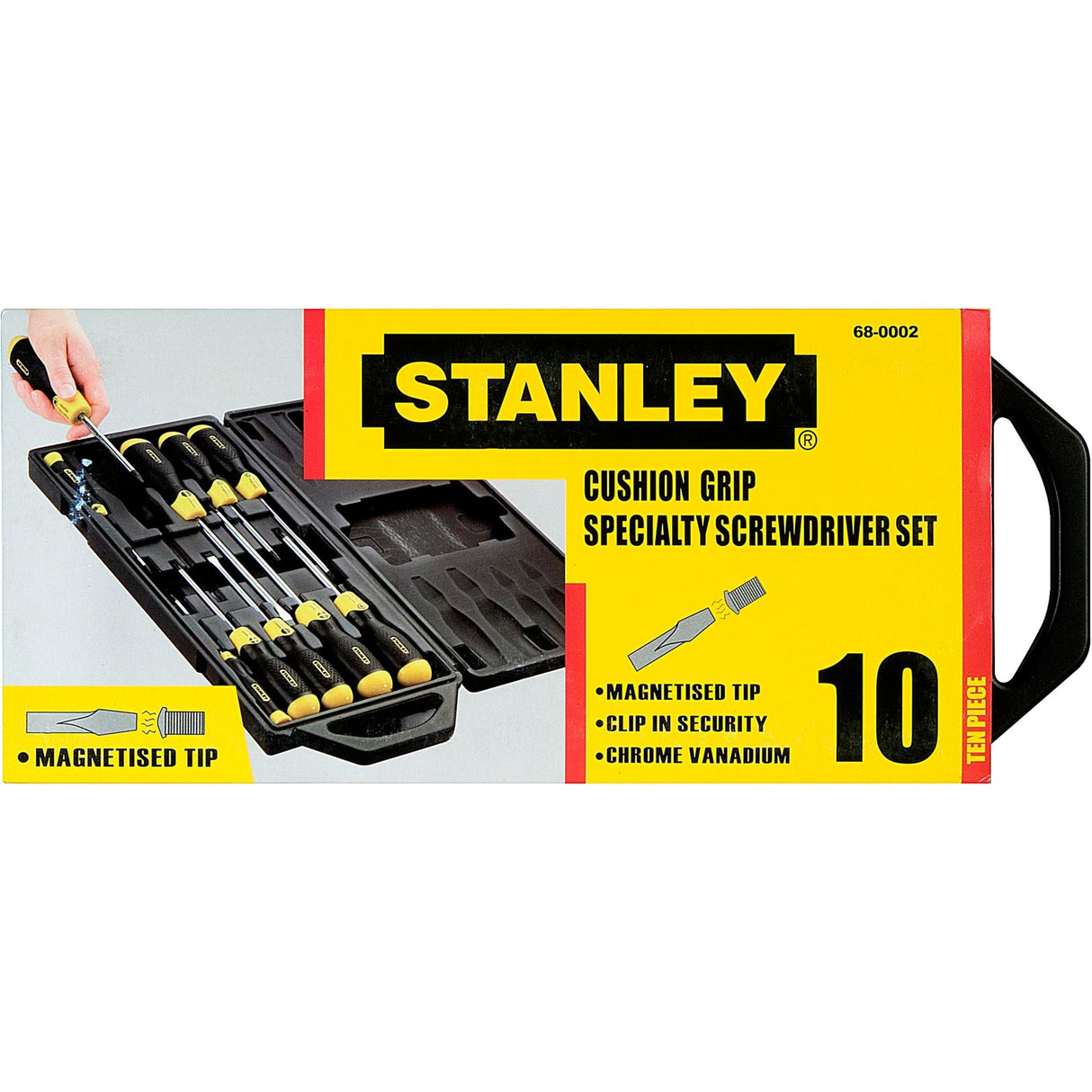 Комплект отвертки Stanley CushionGrip 10 части (St Pz)
