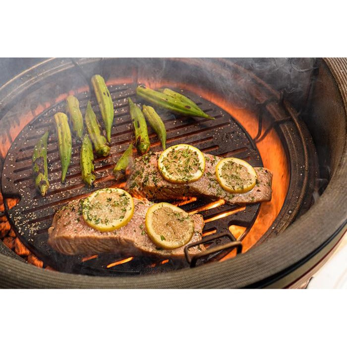 Kamado joe sear plate voor classic i, ii, iii en joe jr. grillrooster (zwart, ø 34cm)