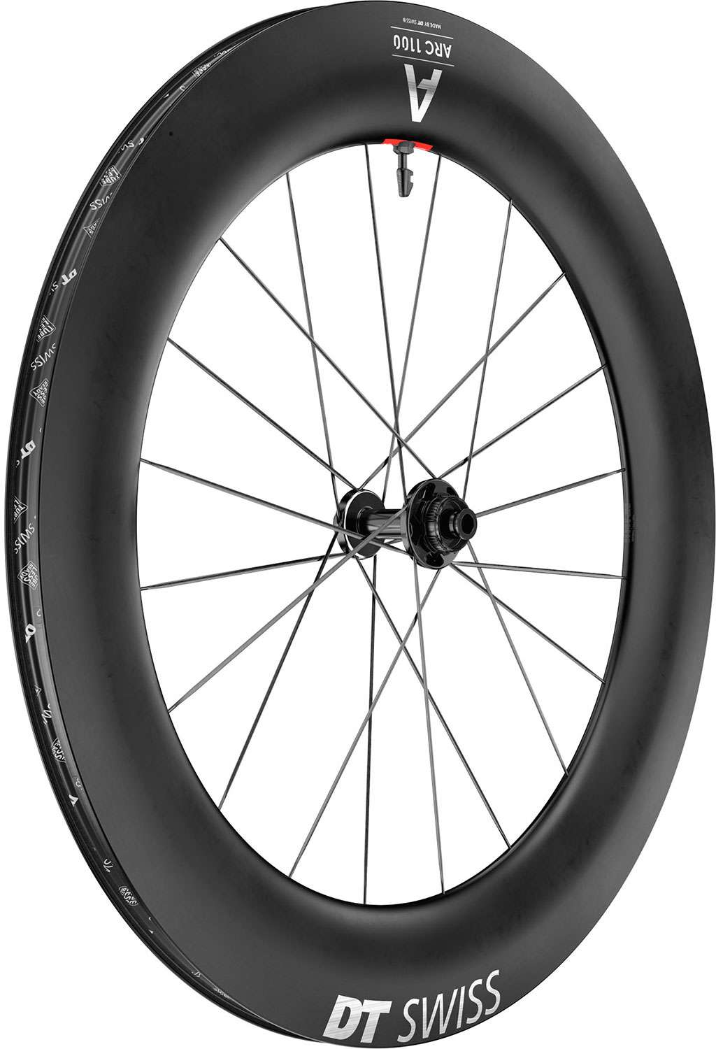 Dt swiss arc 1100 dicut® 85 28 disc cl carbon front wheel