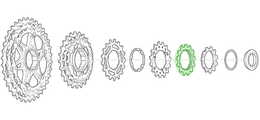 Shimano sprocket 13t for cs-m771-10 bj bk