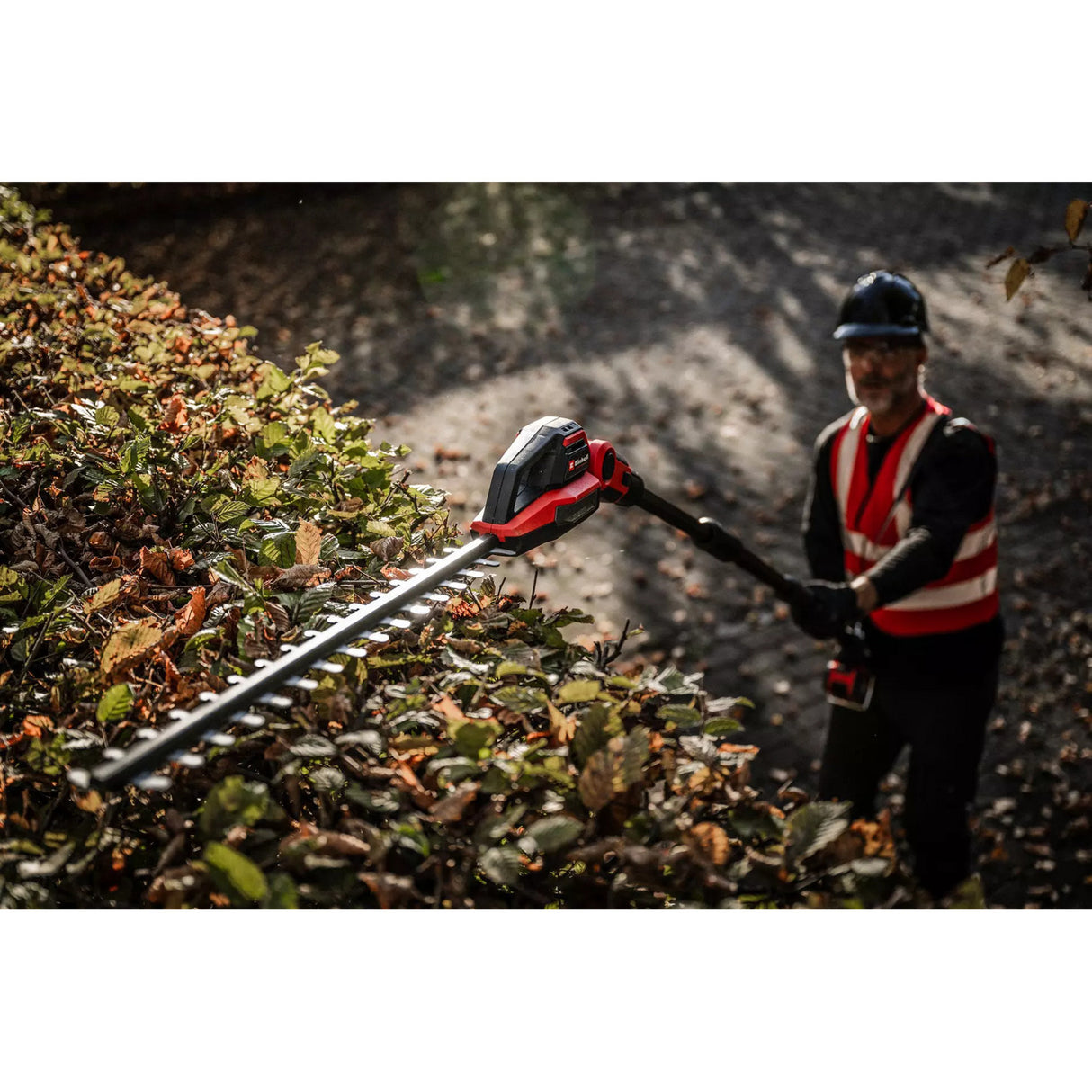 Einhell professionellt batteri trädgårds multiverktyg GP-HC 18 5020 Li T BL-Solo (röd svart, batteri och laddare ingår ej)