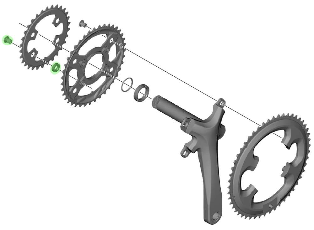Shimano vezető tányér 4 darab fc-4703