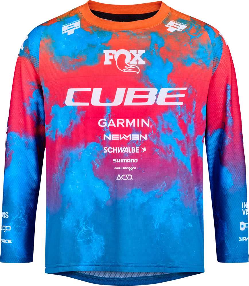 Cube rookie x actionteam - kid's mtb long sleeve jersey