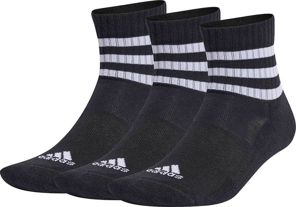 Adidas 3 stripe c spw mid - socks (3-pack)