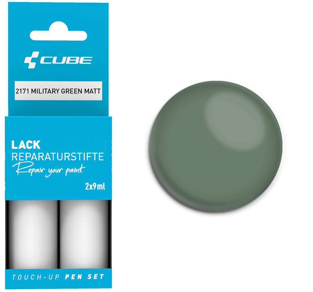 Cube touch-up pen set military green matt