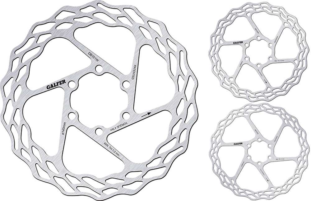 Galfer bike wave® fixed road 6-bolt disc rotor