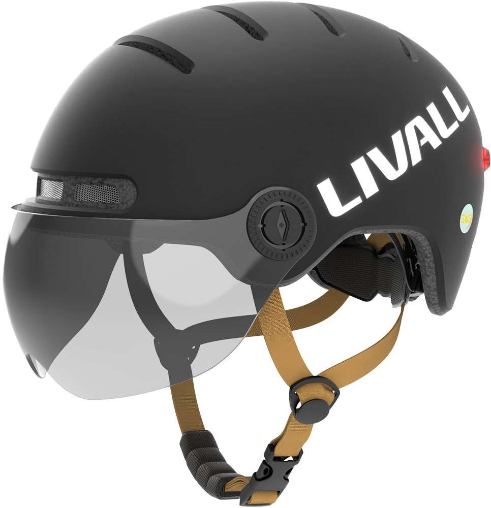 Livall l23 - urban led bike helmet with visor