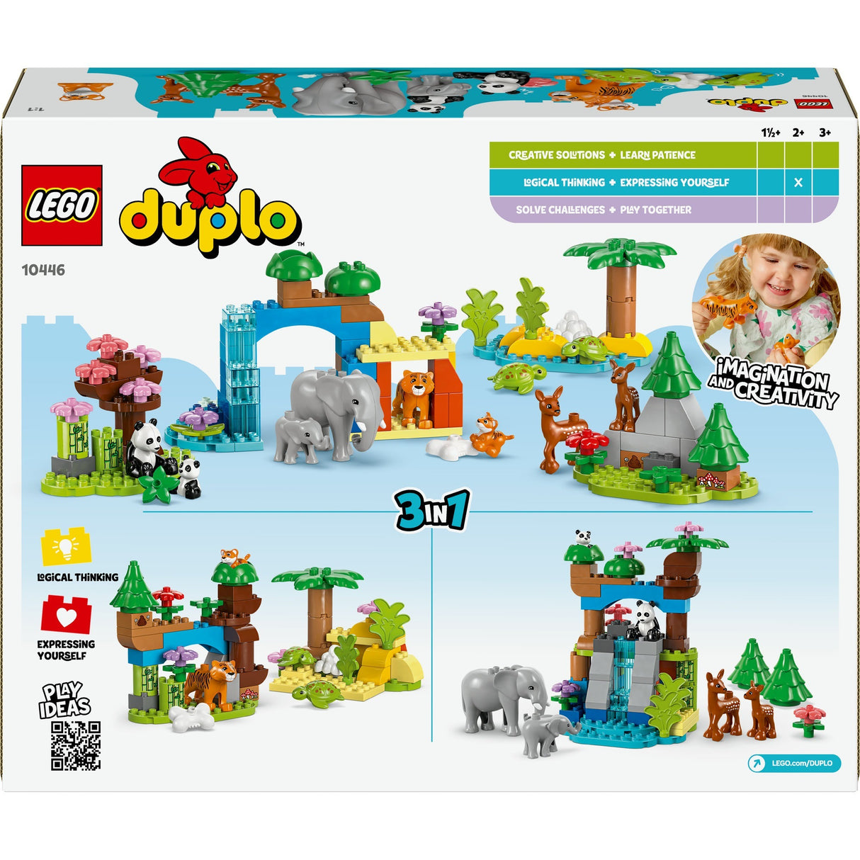 Lego duplo town 10446 3 v 1 rodinky divokých zvířat