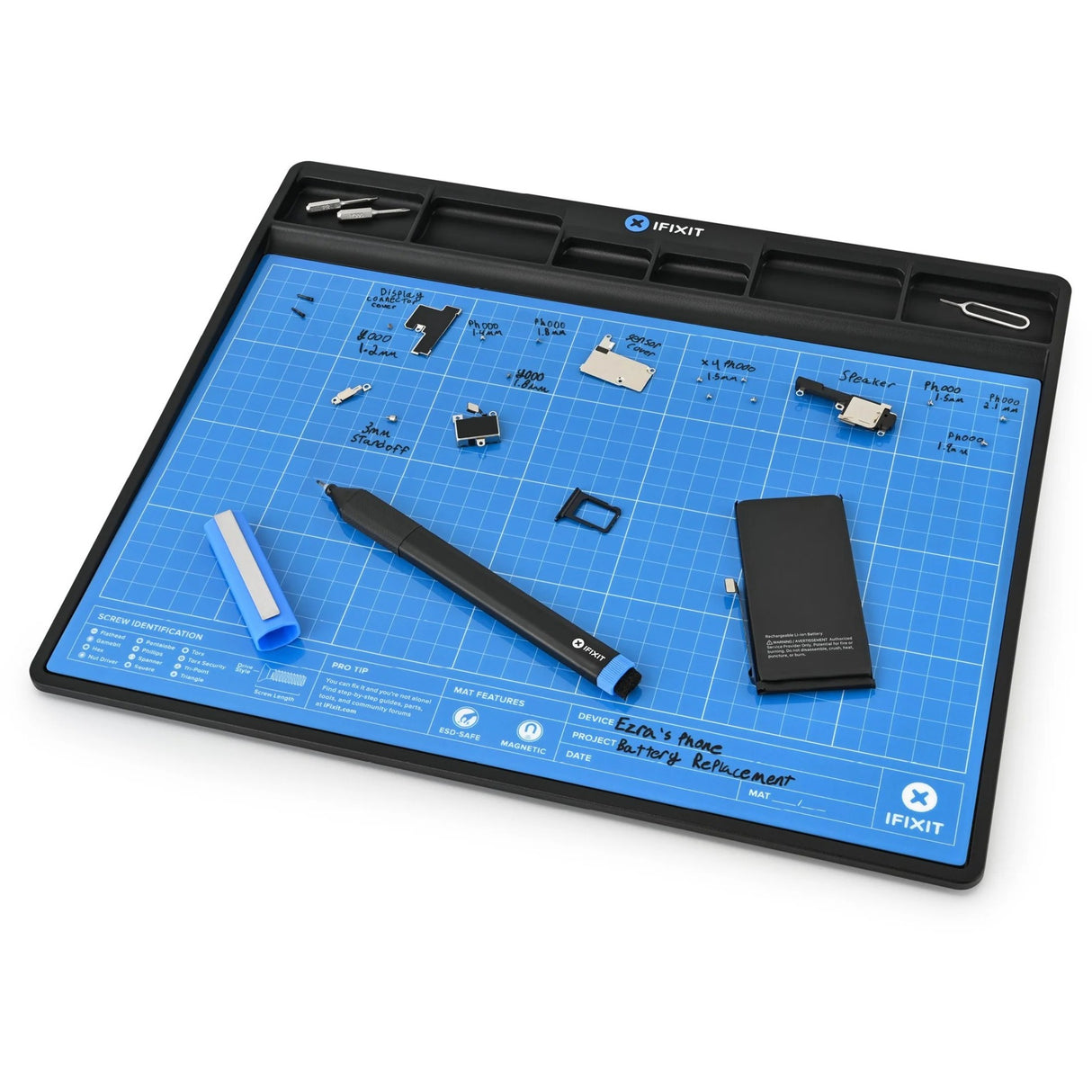 Защитна постелка Ifixit fixmat (синьо черно)