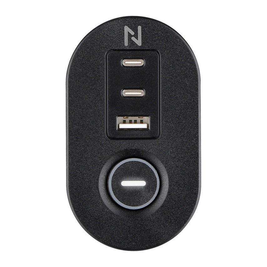 Soicéad deasc Neomounts ds22-840bl6 le clamp, 1.4 m, taobh istigh, cineál f, plaisteach, dubh, seachadadh cumhachta